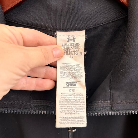 Under Armour AllSeasonGear Black Zip Up Jacket Size M - Picture 3 of 4